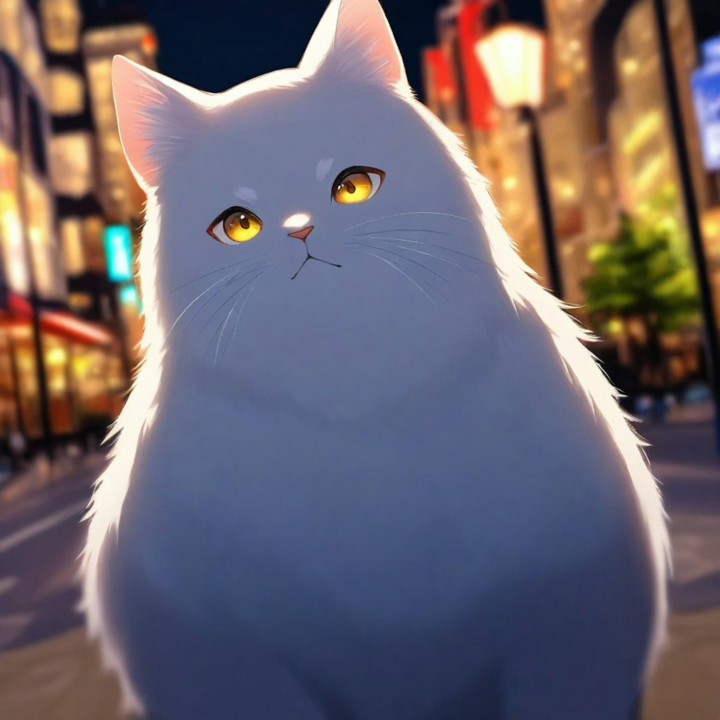 金眼の白猫