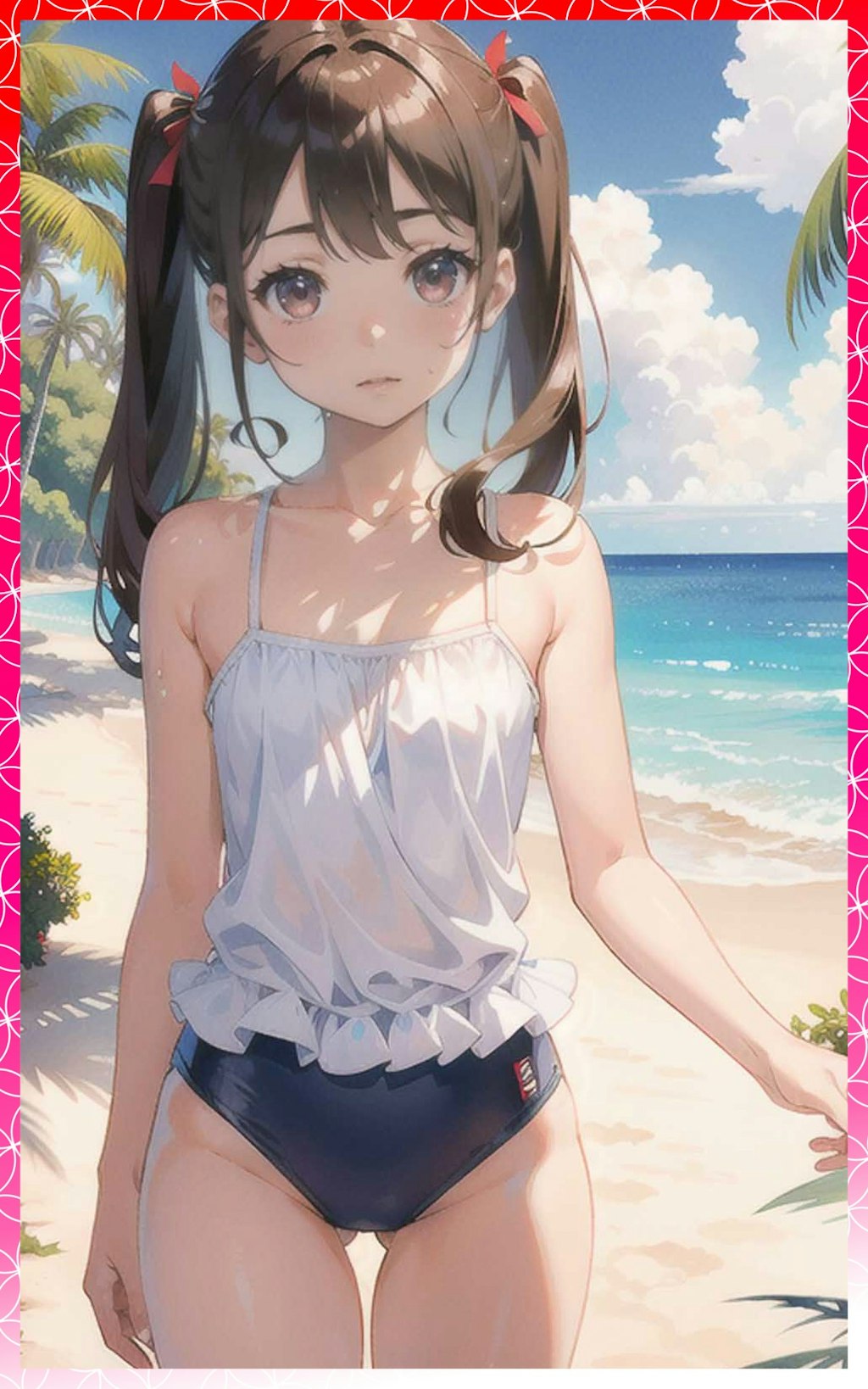 ツインテ―ル水着　 twin tail swimsuit