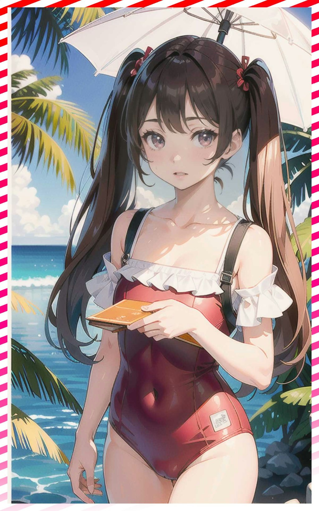 ツインテ―ル水着　 twin tail swimsuit