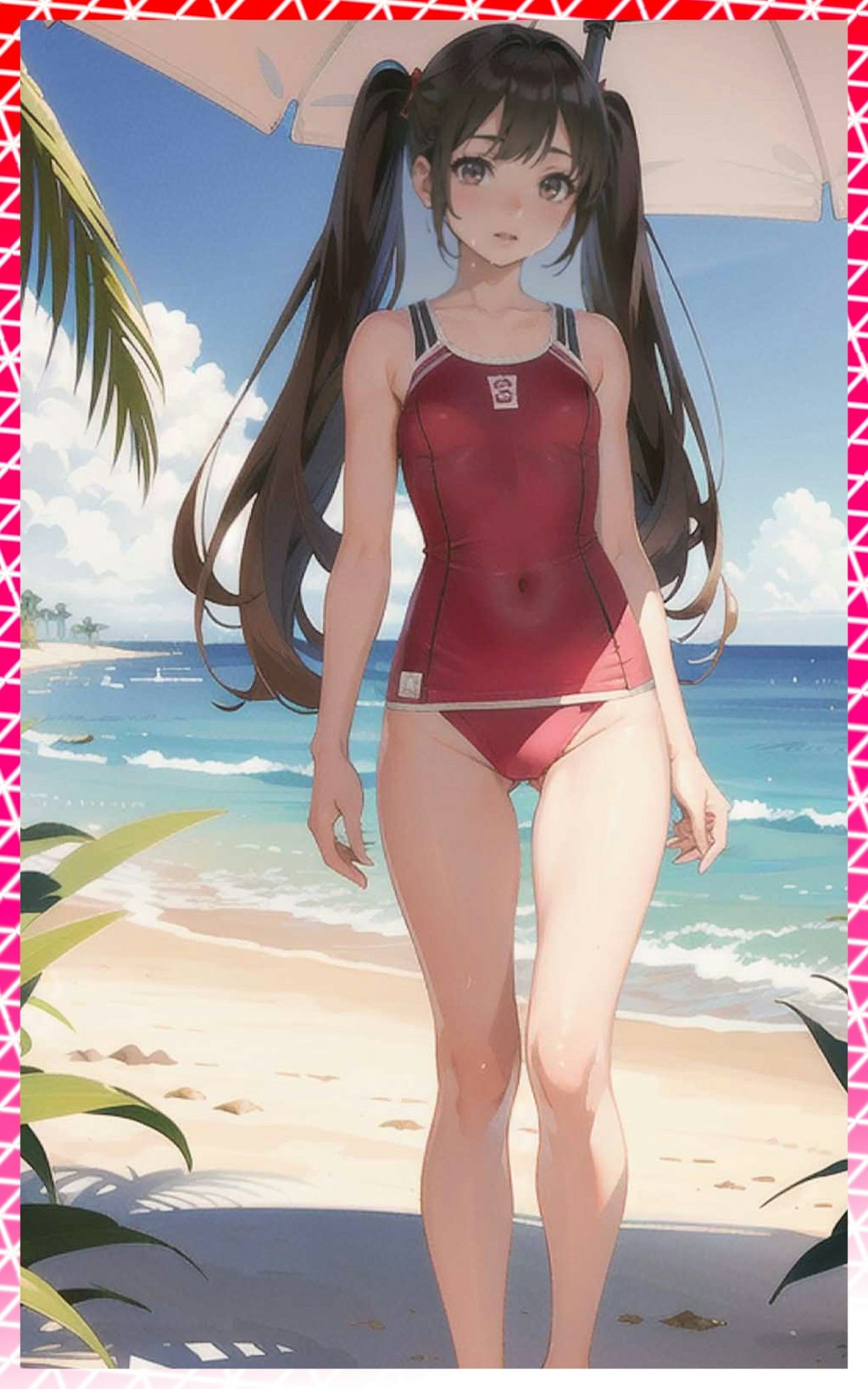 ツインテ―ル水着　 twin tail swimsuit