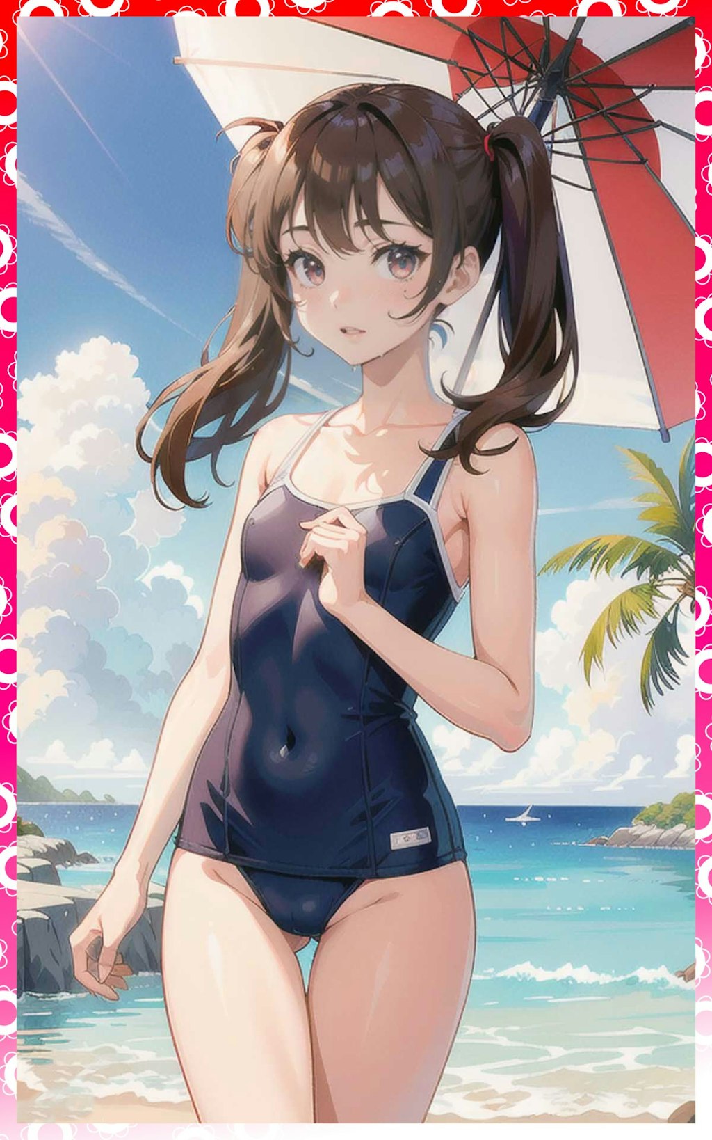 ツインテ―ル水着　 twin tail swimsuit