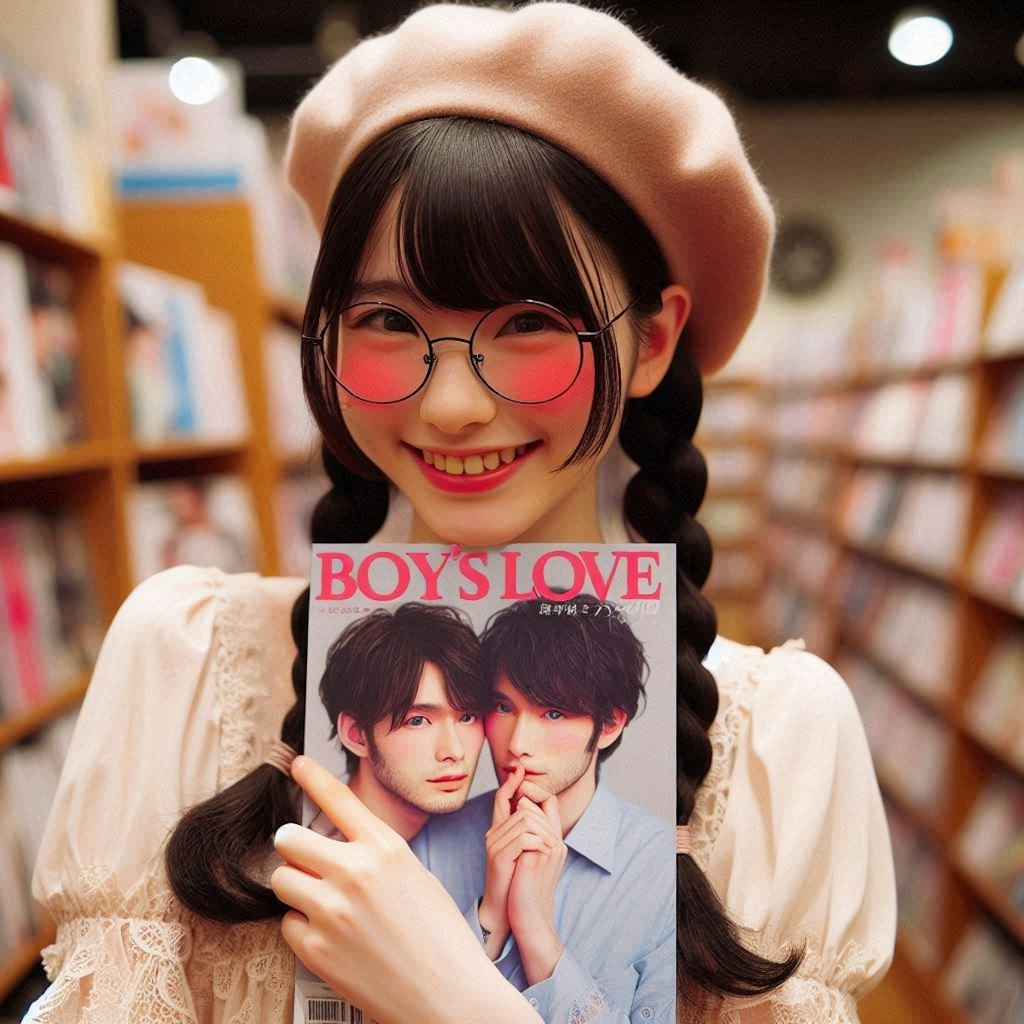 本屋さんで赤面女子