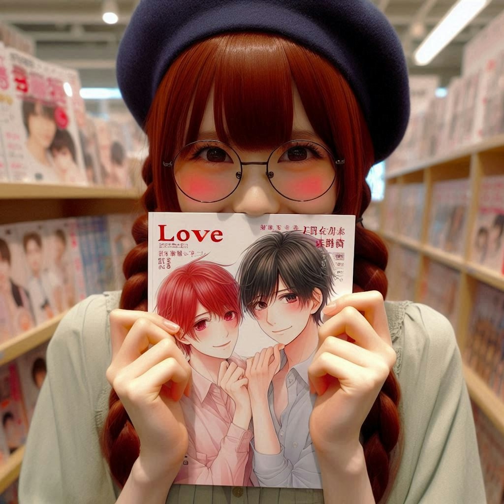 本屋さんで赤面女子