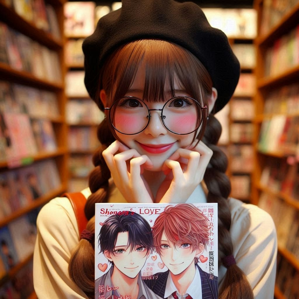 本屋さんで赤面女子