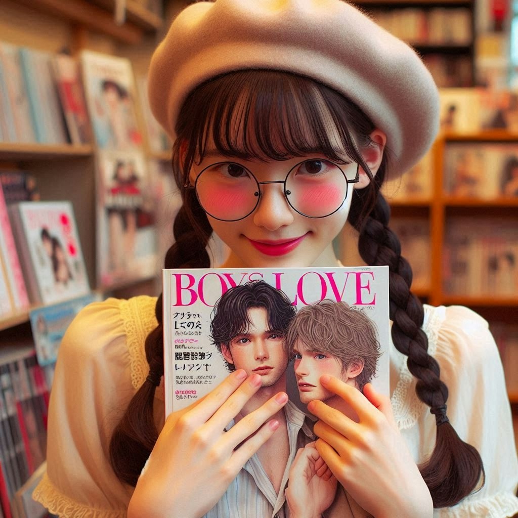 本屋さんで赤面女子