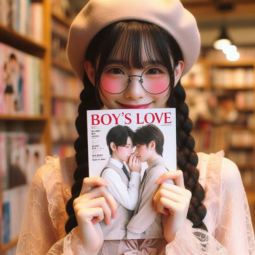 本屋さんで赤面女子