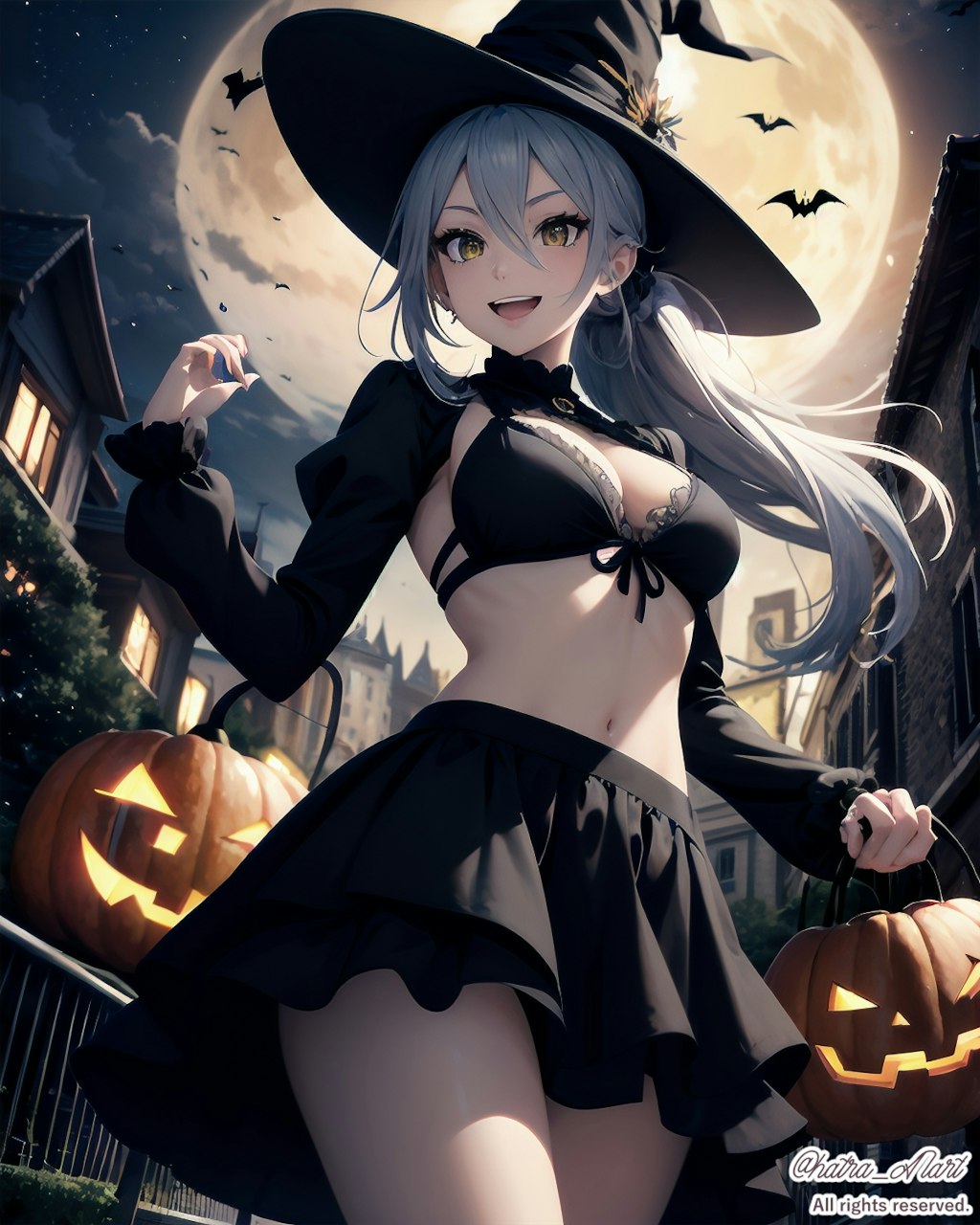 ハロウィンの魔女コスプレ