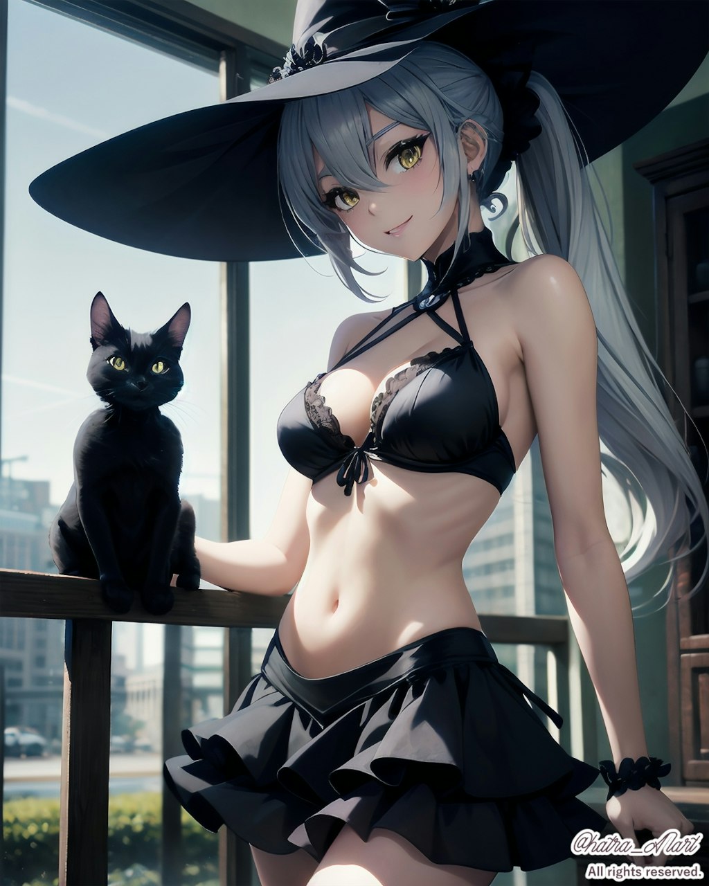 ハロウィンの魔女コスプレ