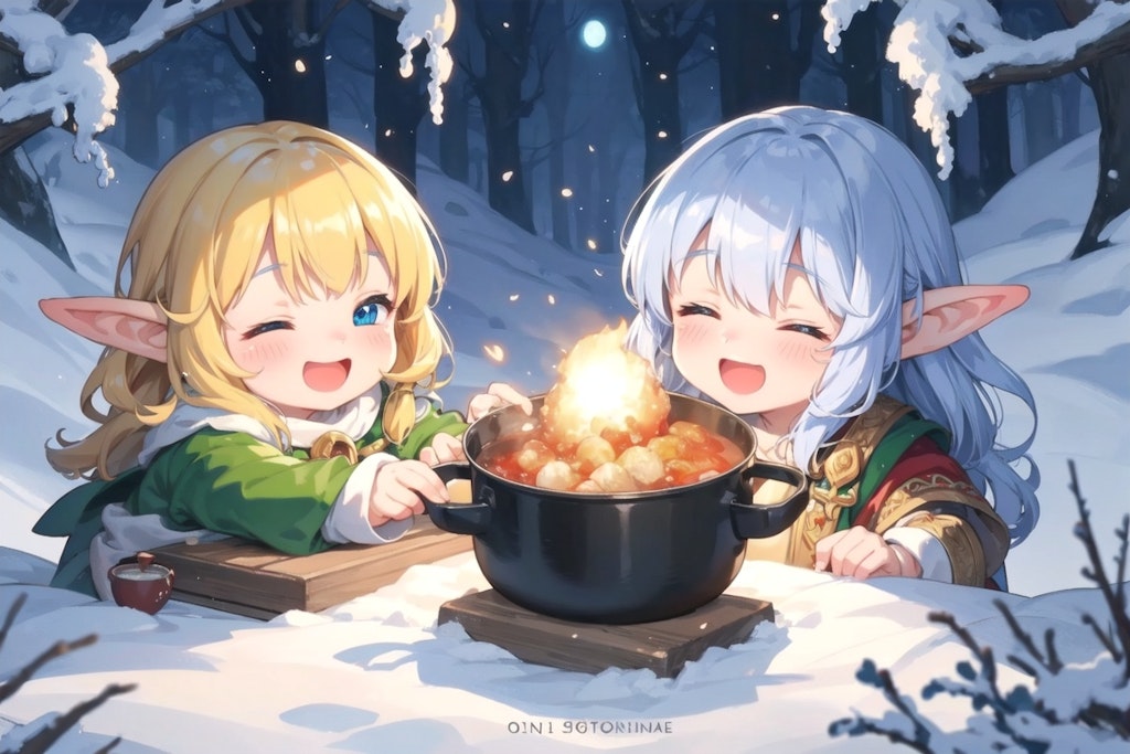 Elf preparing a meal 7