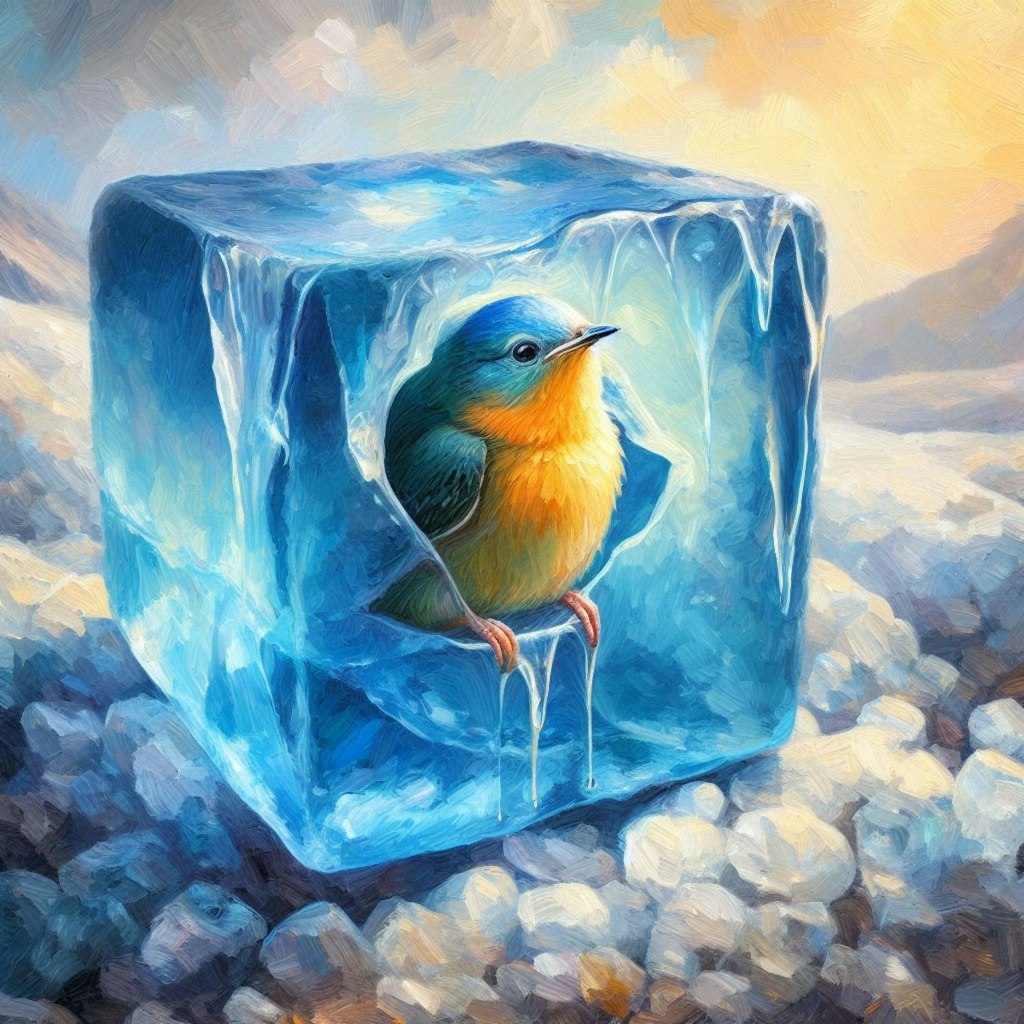 Hatching from ice