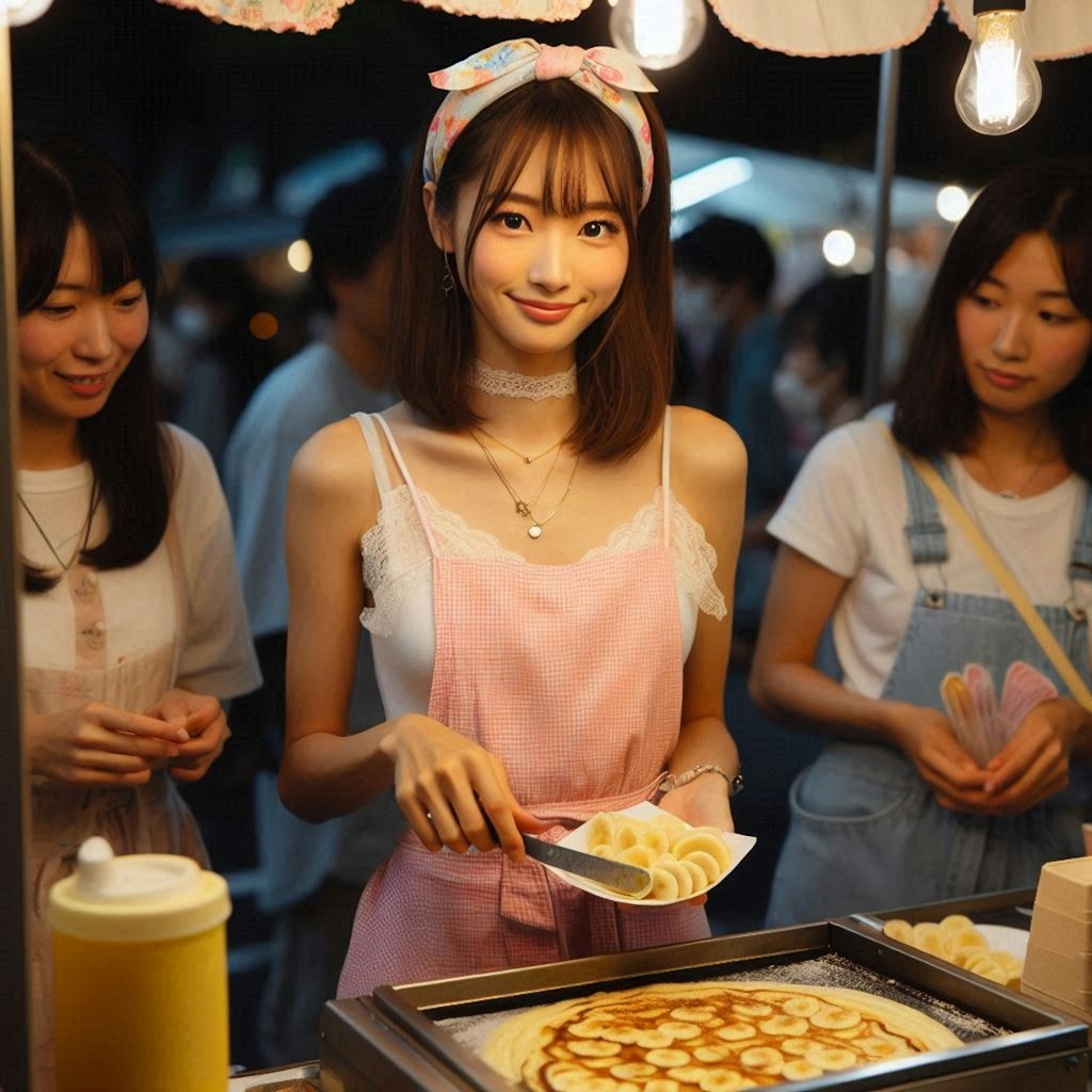 バナナクレープ屋の看板娘