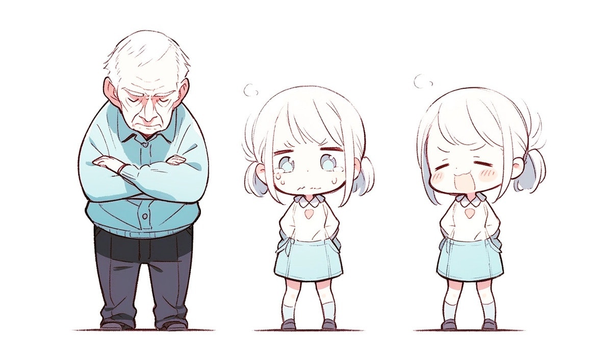 Sisters and Grandfather | chichi-pui（ちちぷい）AIイラスト専用の