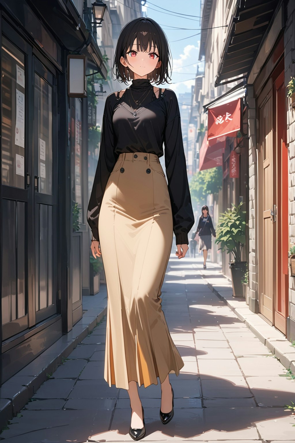 ロングスカート女子（再生成）