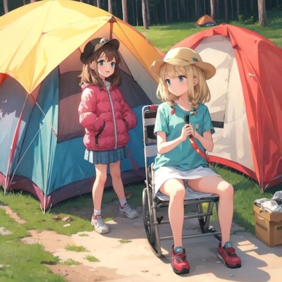 Camping girls