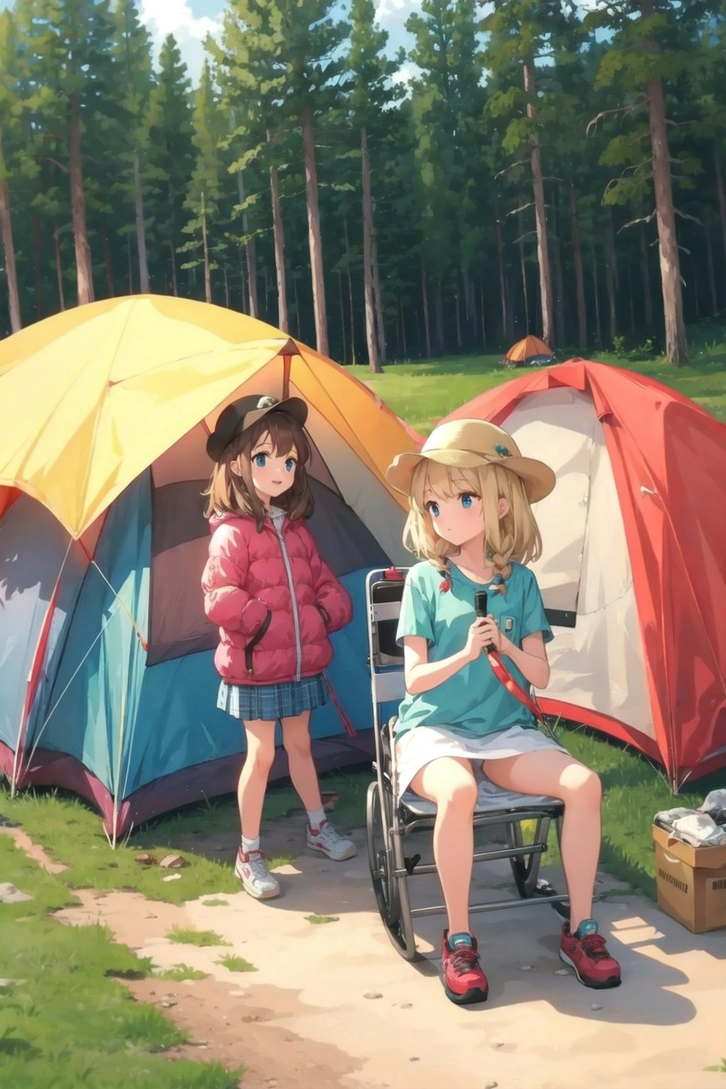 Camping girls