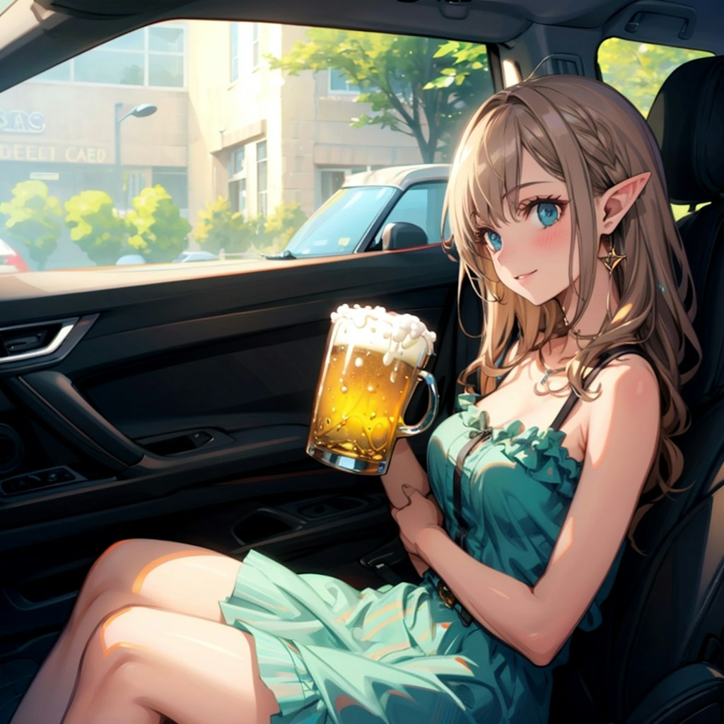 「ドライブ中のビールは最高ですね。…え？飲酒運転って犯罪なの！？」