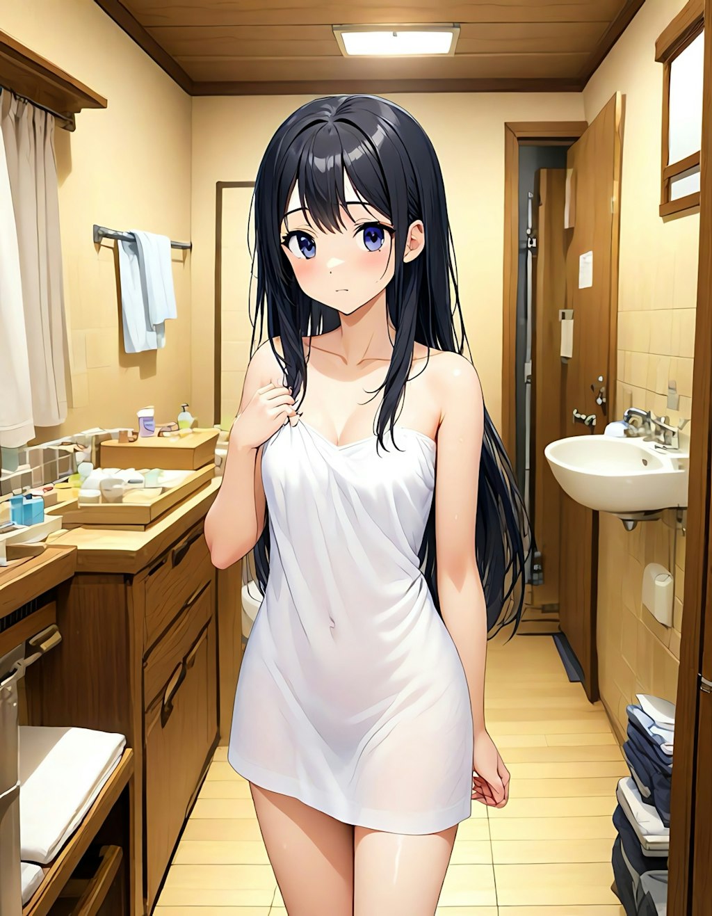 女子高生の夜の日常！お風呂上がり🛀