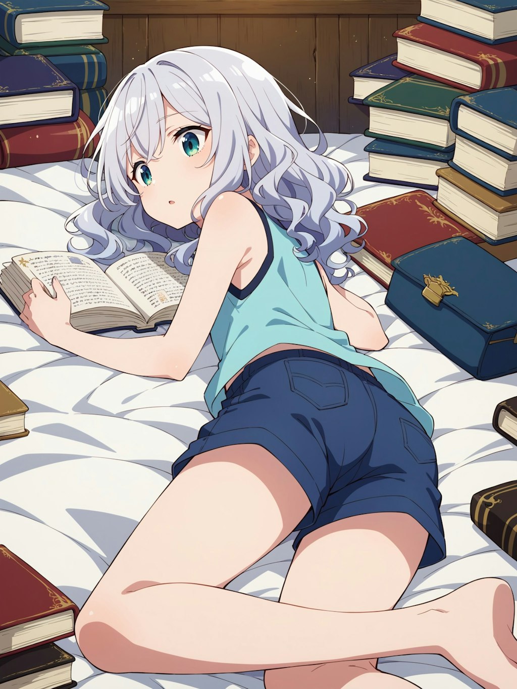 ベッドで寝ながら読書