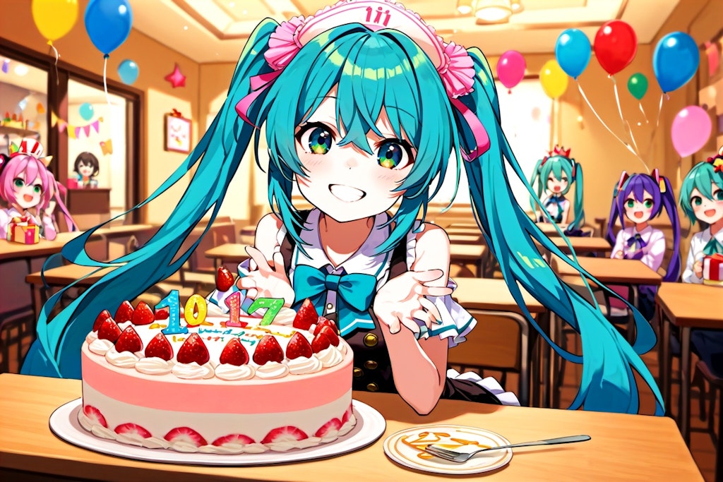 Miku, Happy Birthday!!(SDXL)_4