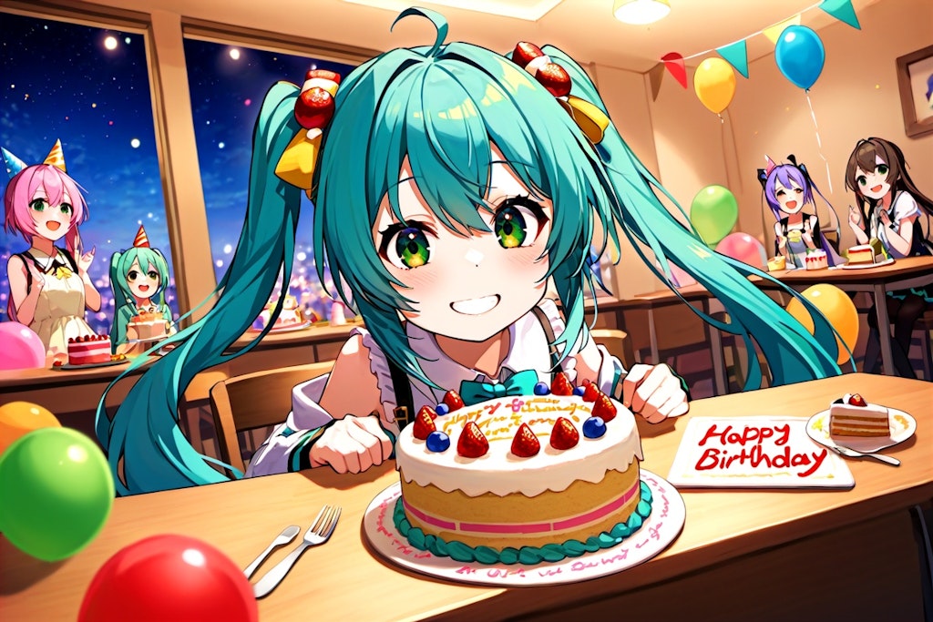 Miku, Happy Birthday!!(SDXL)_4