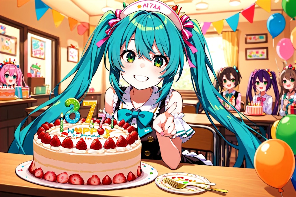 Miku, Happy Birthday!!(SDXL)_4