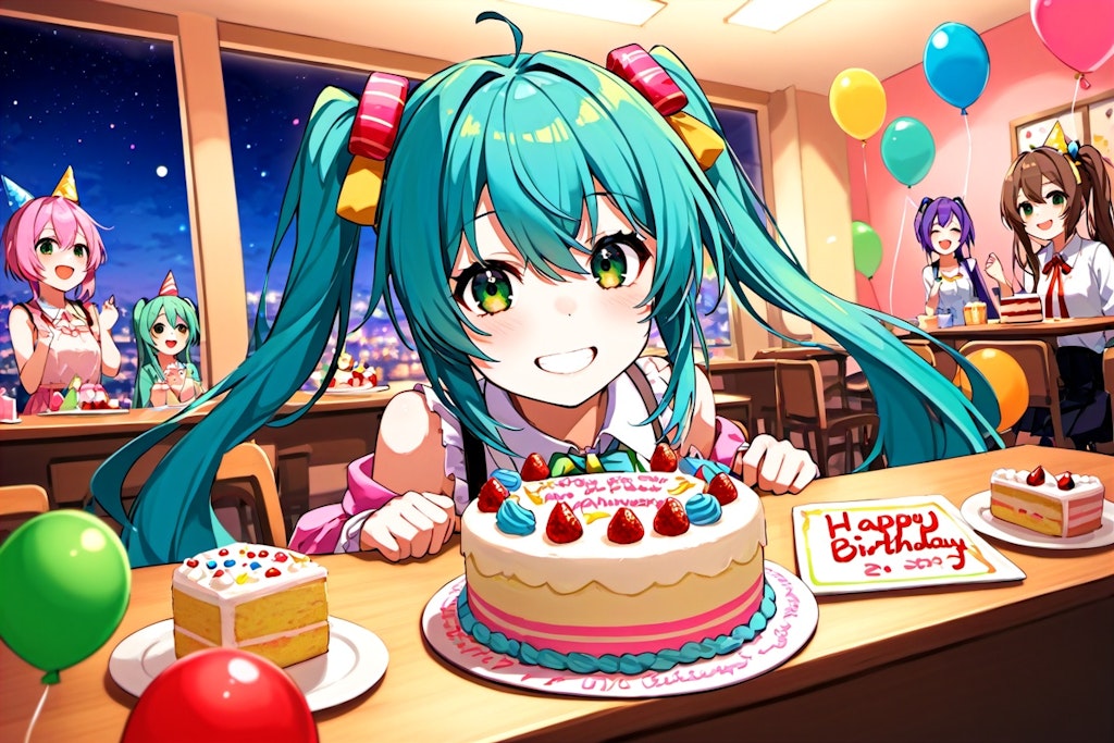 Miku, Happy Birthday!!(SDXL)_4