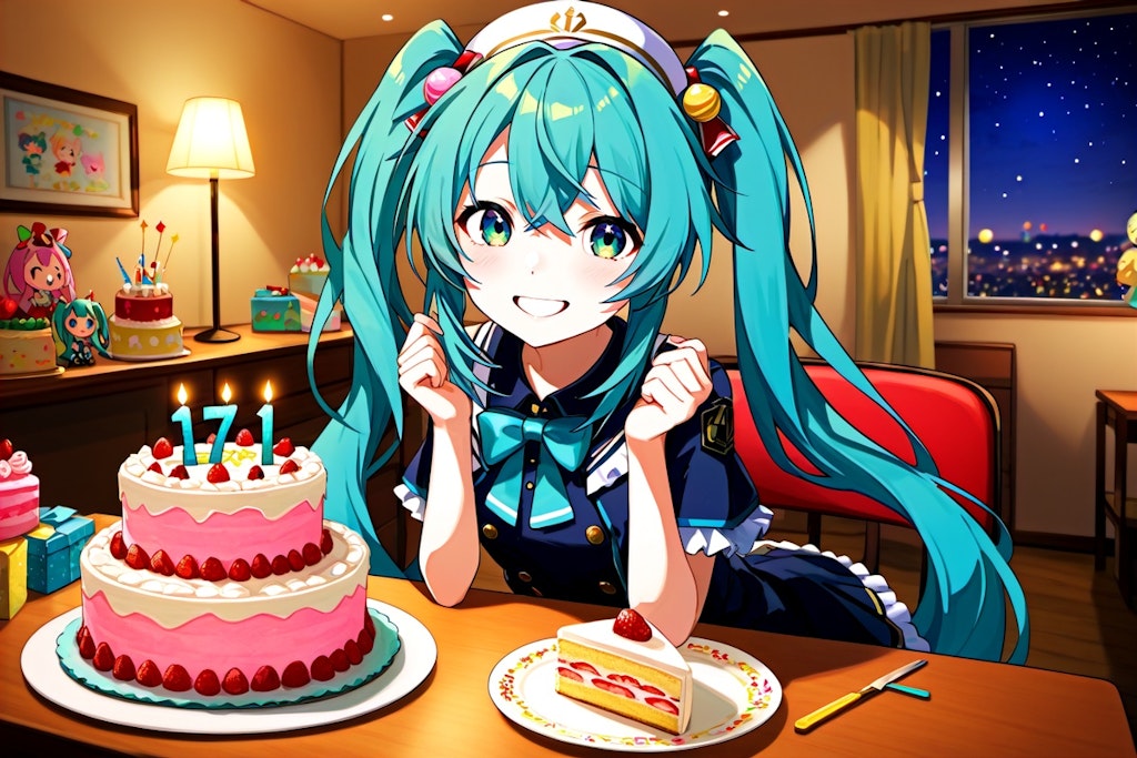 Miku, Happy Birthday!!(SDXL)_4