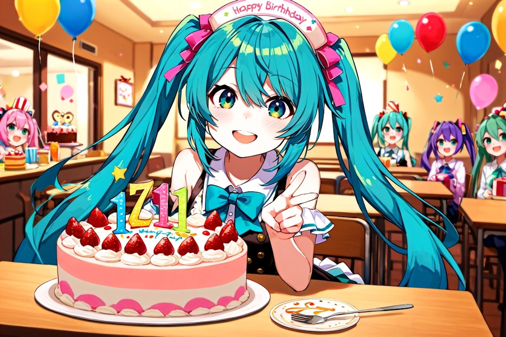 Miku, Happy Birthday!!(SDXL)_4