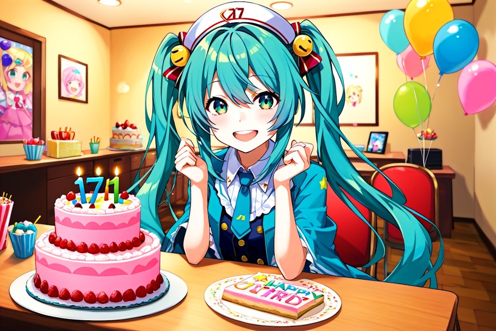 Miku, Happy Birthday!!(SDXL)_4