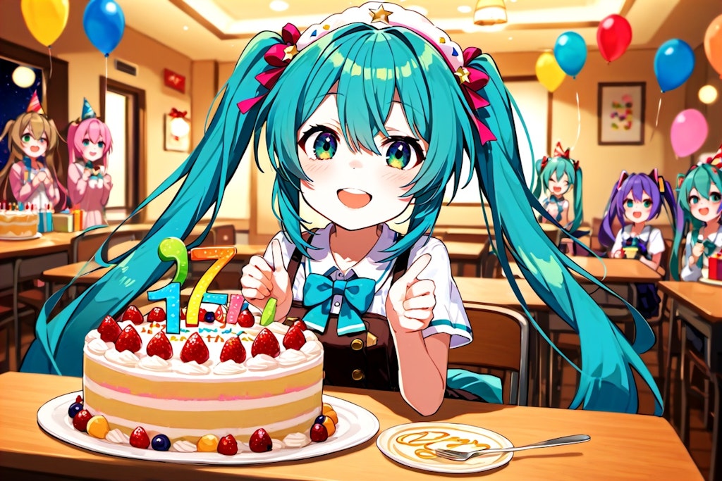 Miku, Happy Birthday!!(SDXL)_4