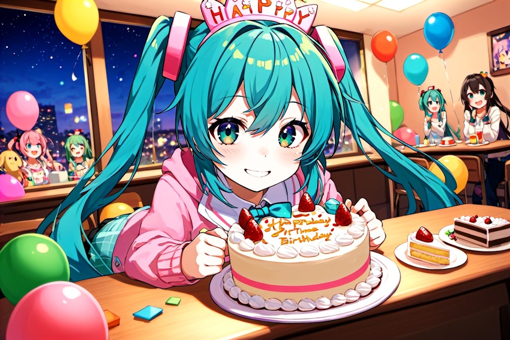 Miku, Happy Birthday!!(SDXL)_4