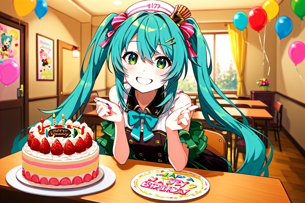 Miku, Happy Birthday!!(SDXL)_4