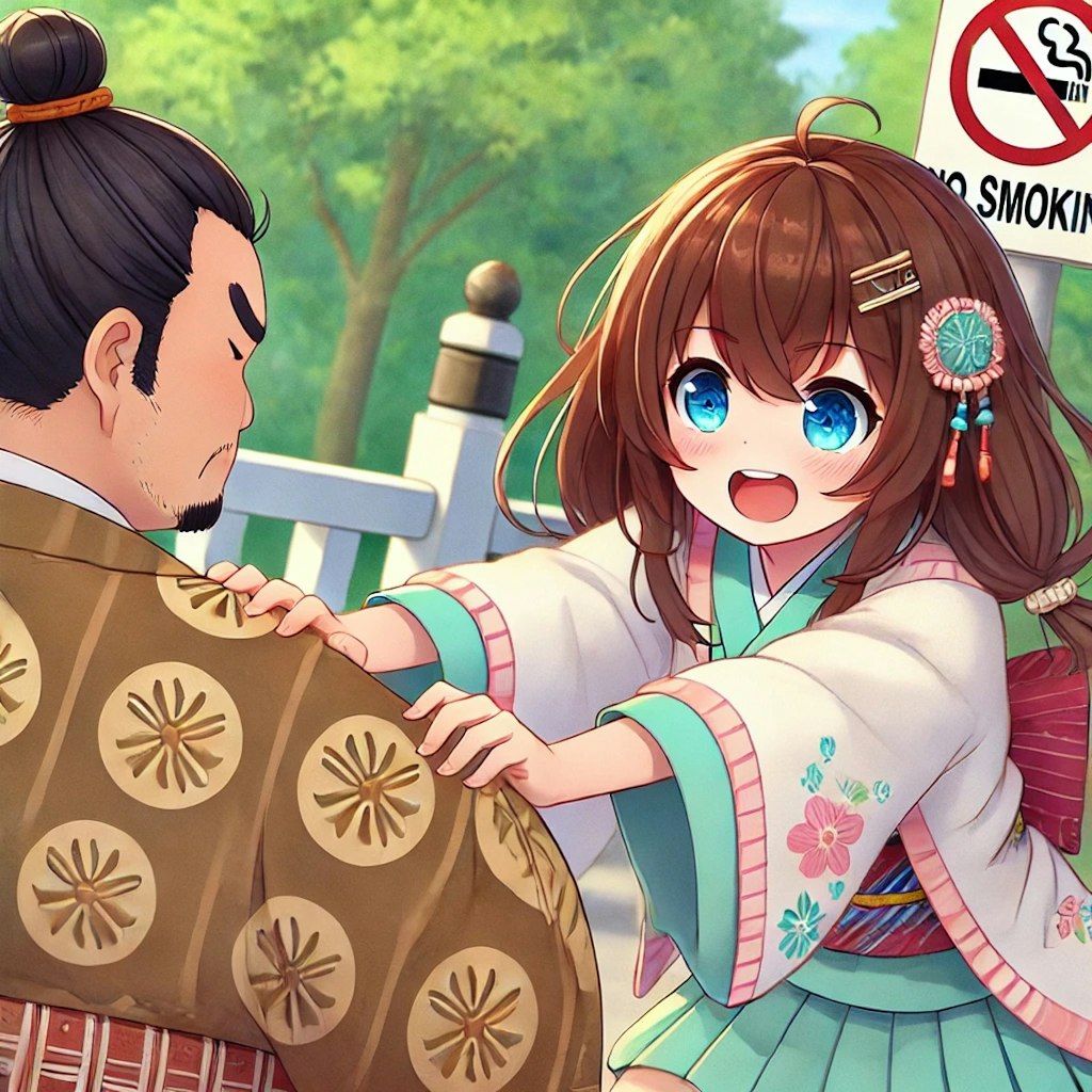 No Smokingと小さな女の子