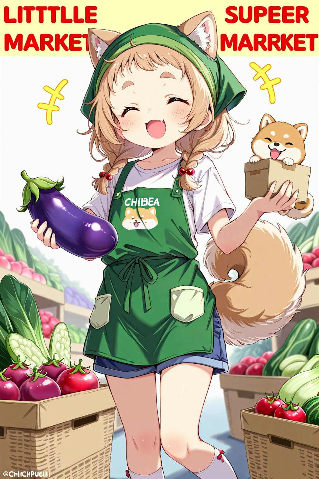 スーパーちちぷいでバイトするののの