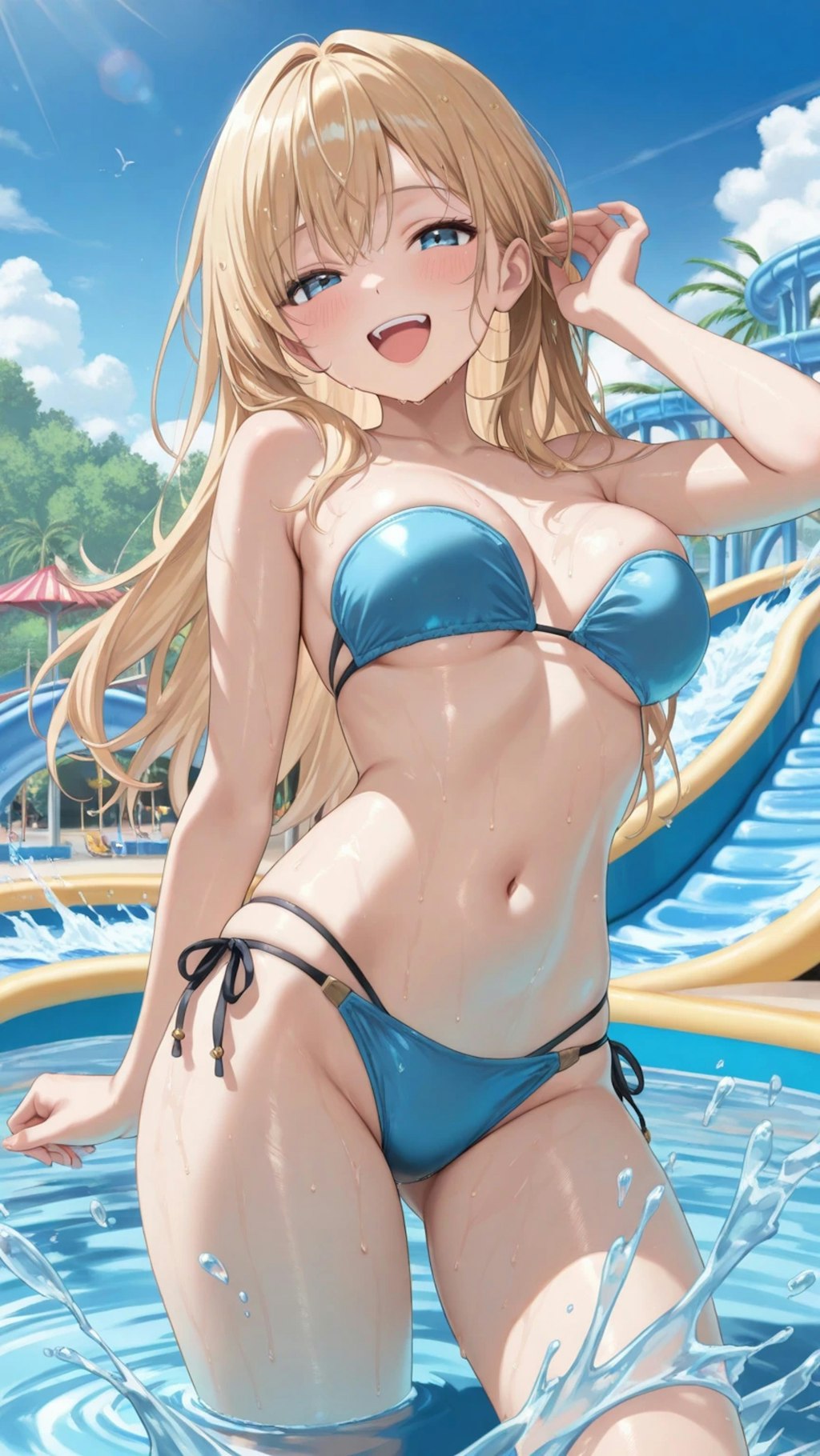水着美女inプール