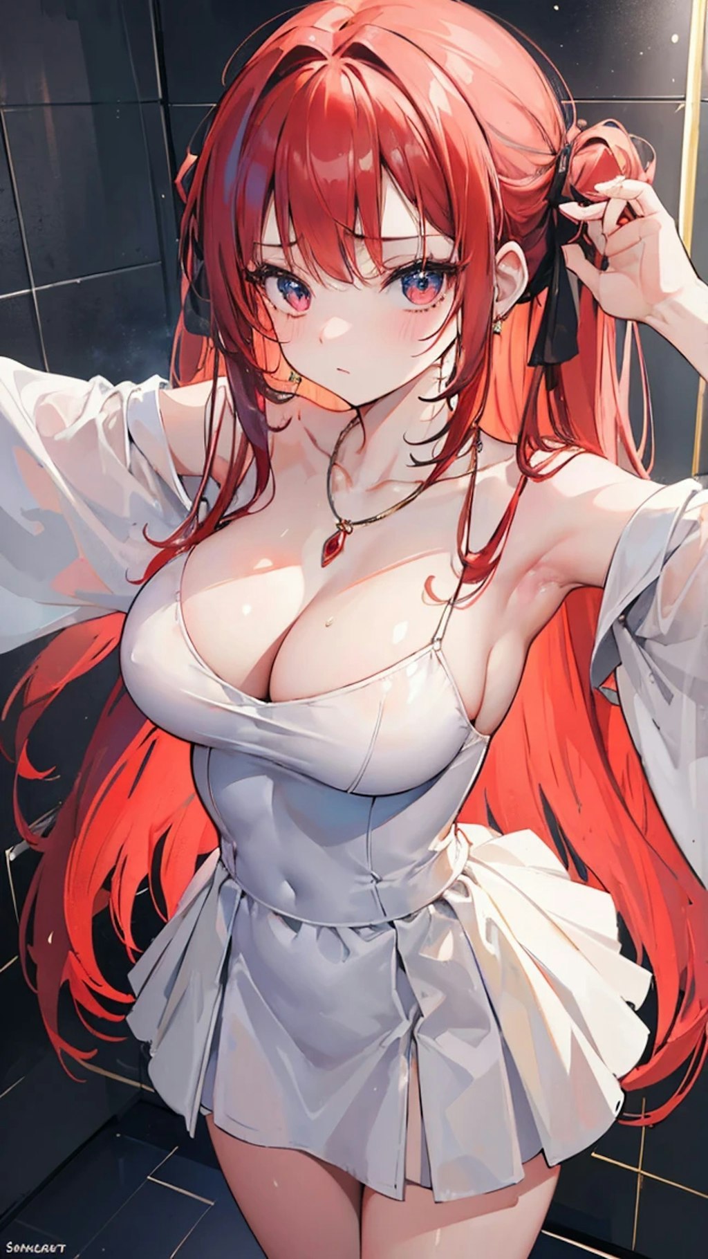 赤髪巨乳美女2