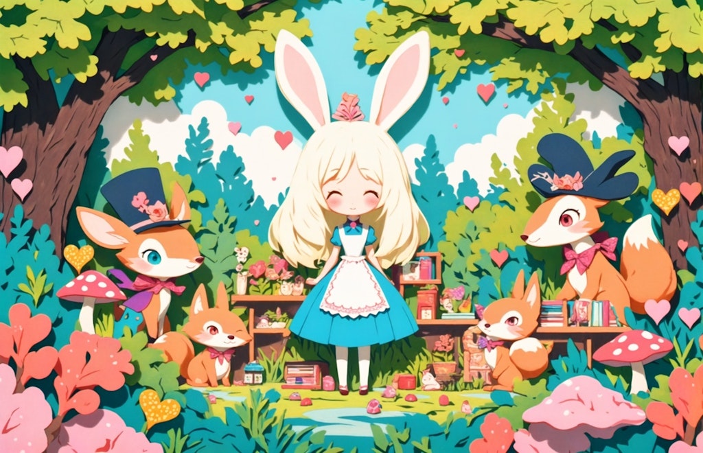 Alice in Paper-Cut