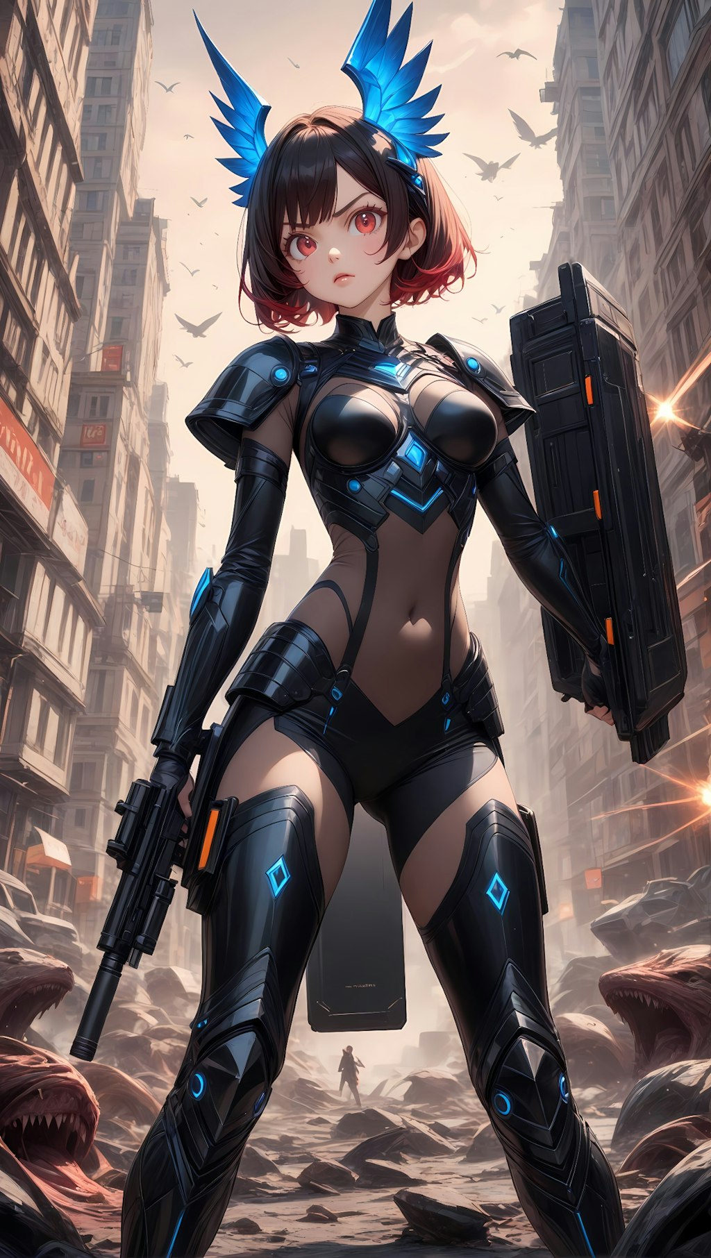 Futuristic Warrior Girl 03