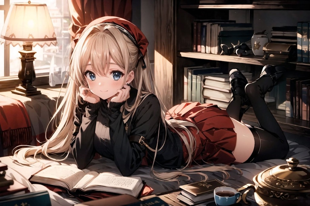 ぐーたら読書少女