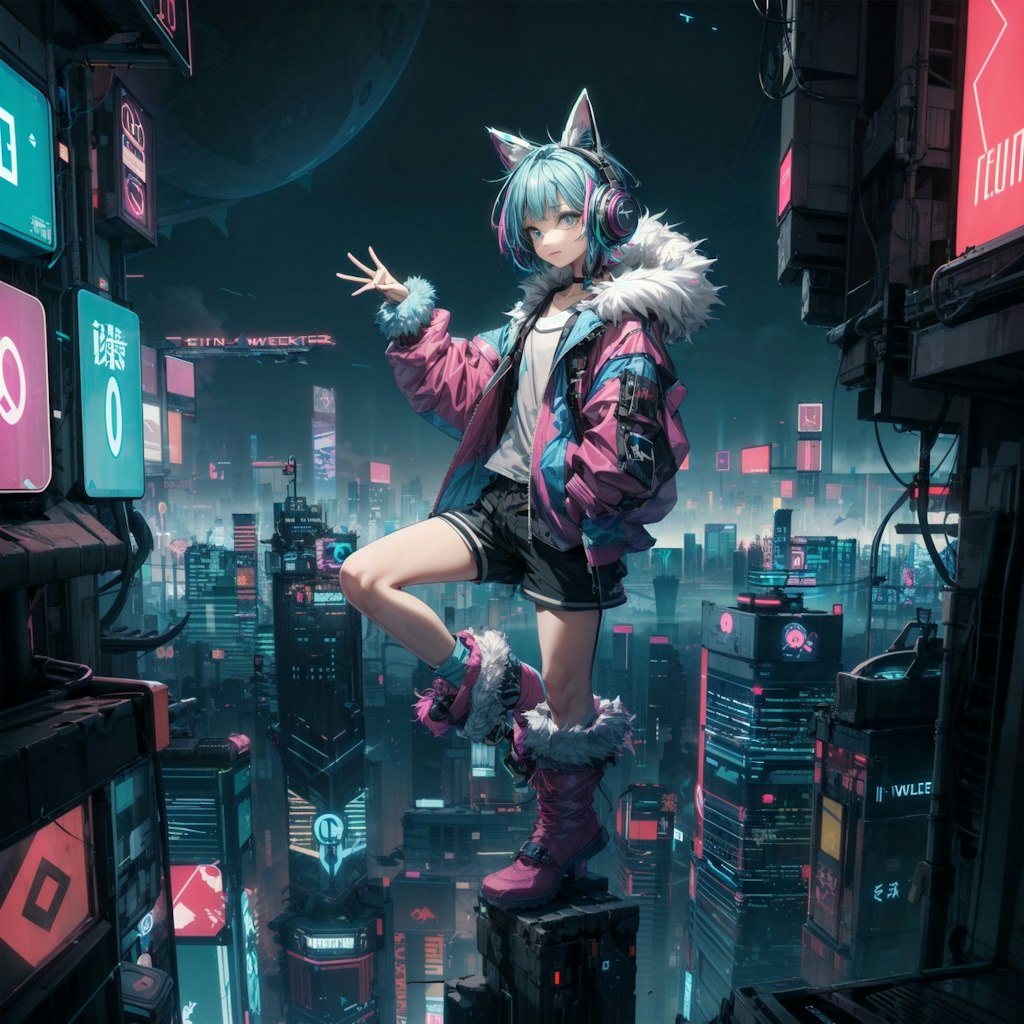 Cyberpunk Urban tomgirl