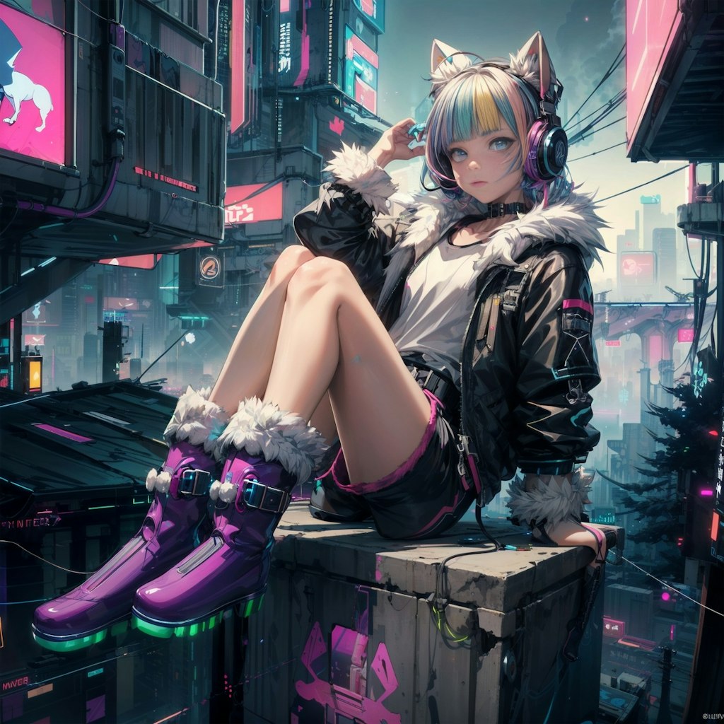 Cyberpunk Urban tomgirl