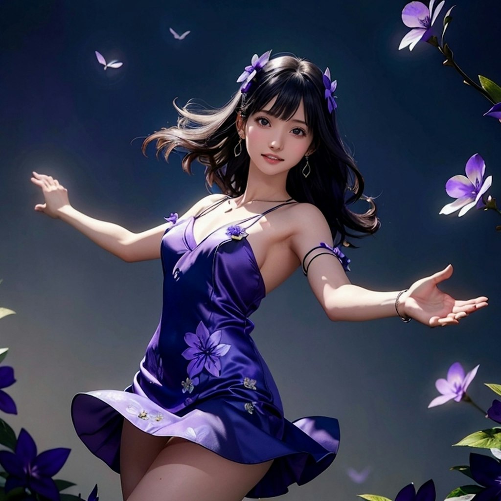 Violet flower Girl