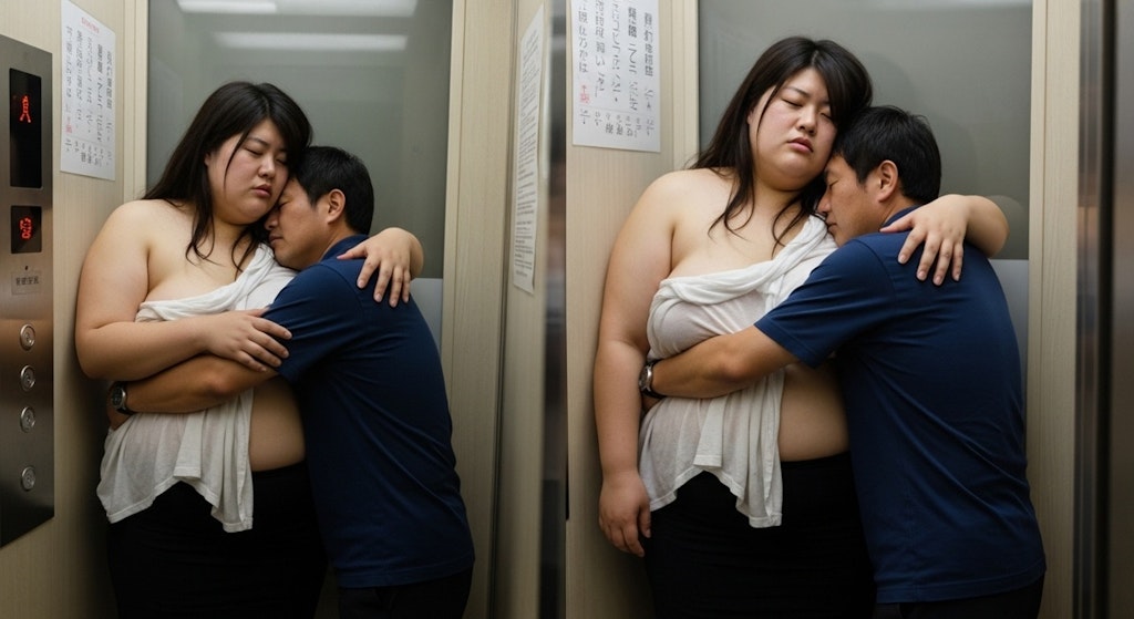 酔った巨体に介抱するふりして抱きつく男