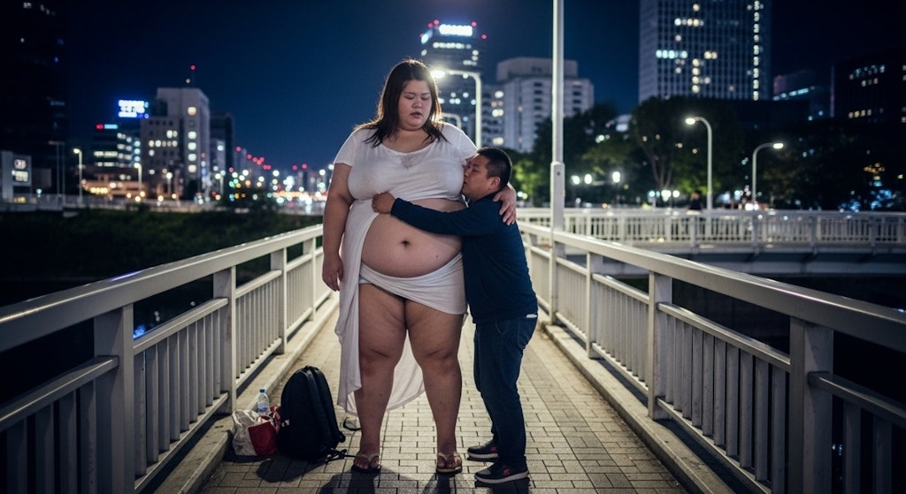 酔った巨体に介抱するふりして抱きつく男