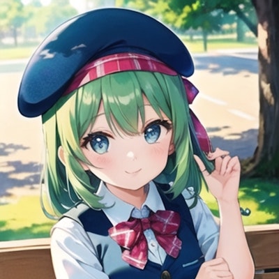 ベレー帽の少女緑子