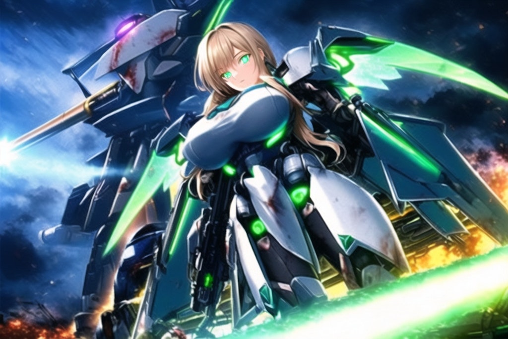 WING UNIT GIRL 22 (green feather)