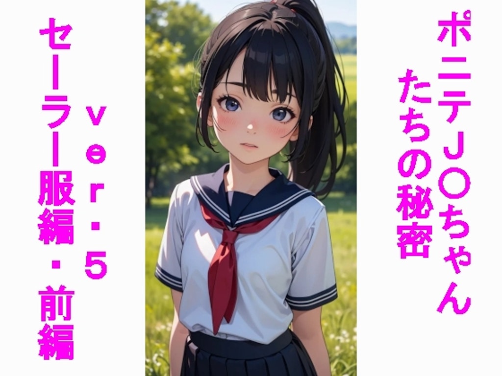 AIイラスト集「ポニテJ〇ちゃんたちの秘密ver.5セーラー服編・前編153枚」