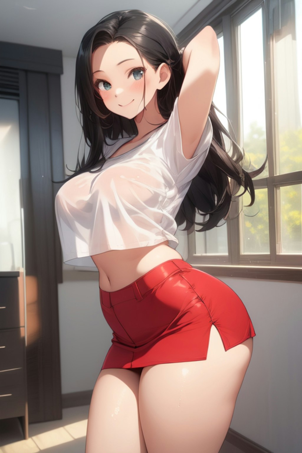 Momo yaoyorozu miniskirt