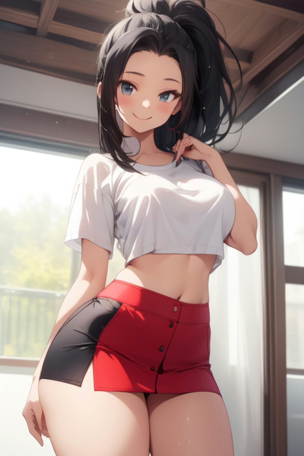 Momo yaoyorozu miniskirt