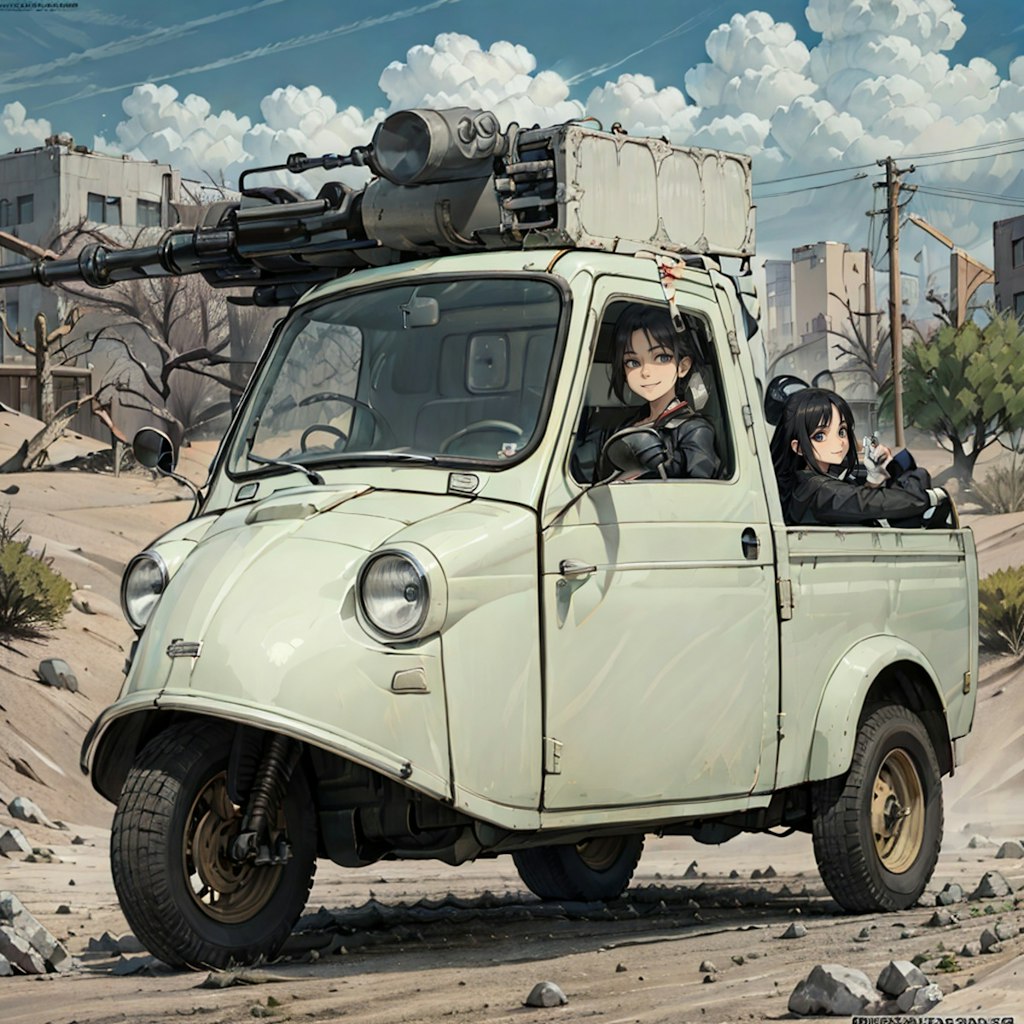 魔改车1-gatling daihatsu midget